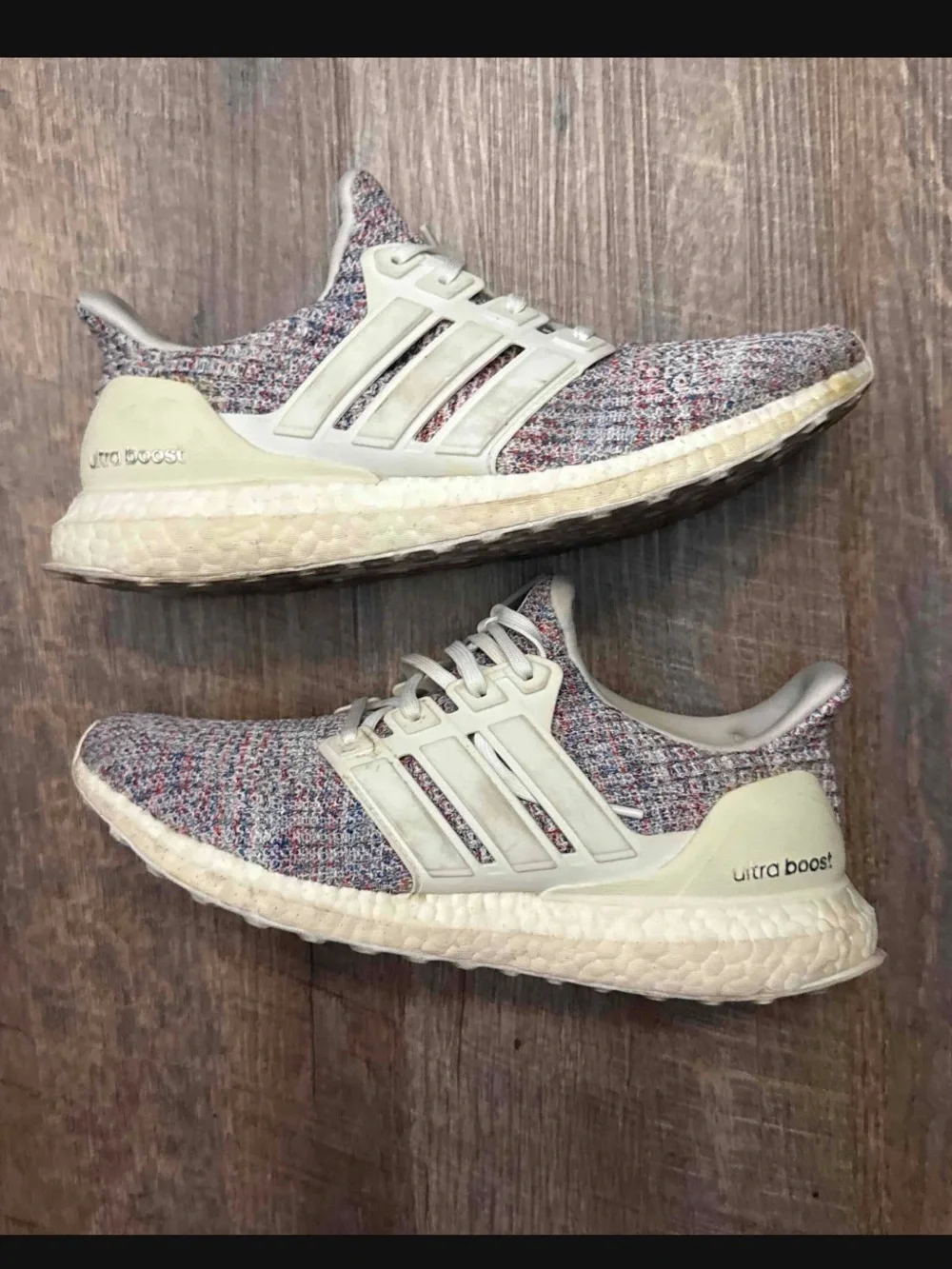 Adidas UltraBoost 4.0 White Multicolor Men’s Size 8.5 Sneakers Shoes